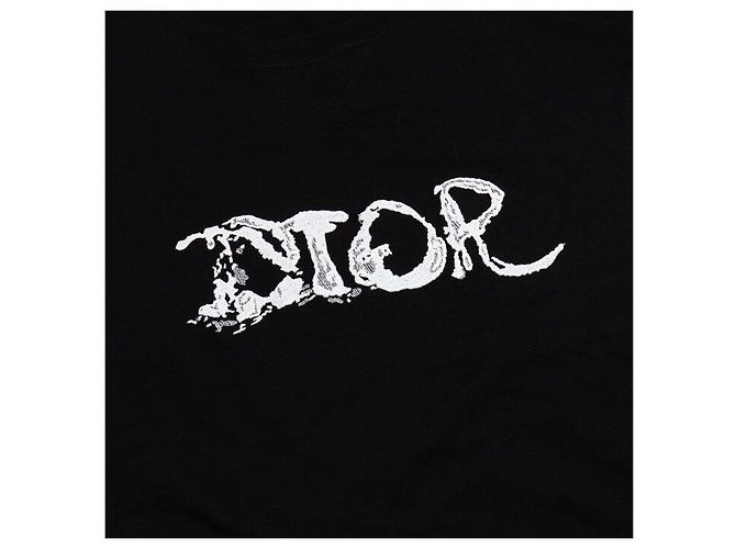 Dior Baumwoll-T-Shirt für Herren mit besticktem Logo Schwarz - Ansicht 8