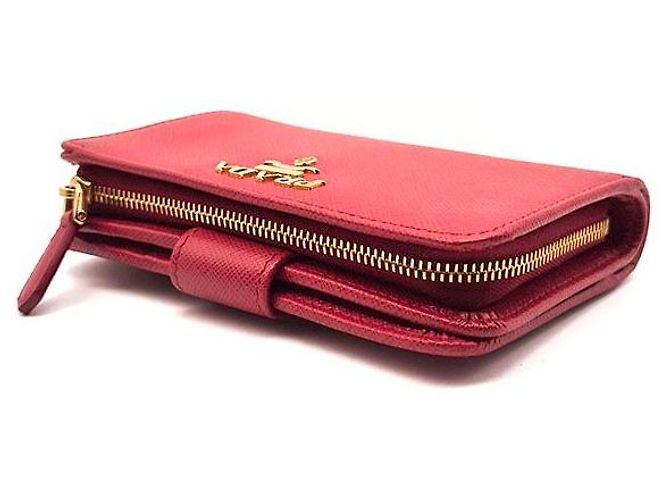 Prada Saffiano Metal Compact Wallet - view 4
