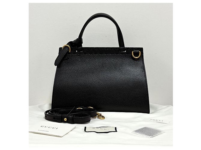 Gucci Mini borsa tote con manico e tracolla Nera Nero - vista 6