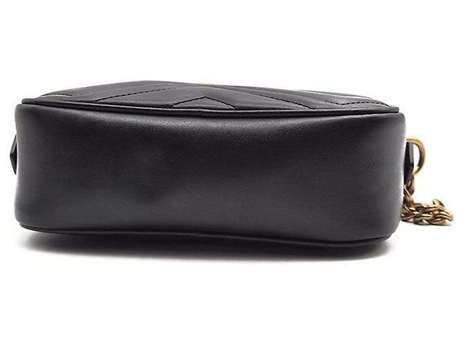 Gucci Borsa a tracolla mini GG Marmont Matelassé Nero - vista 7
