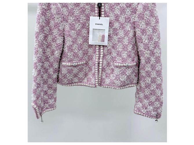 Chanel Tweed Jacke Rosa Pink - Ansicht 3