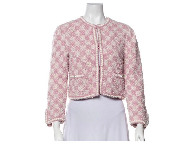Chanel Tweed Jacke Rosa Pink - Ansicht 9