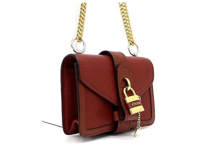 Chloé Borsa Rock Aby con catena dorata Marrone - vista 4