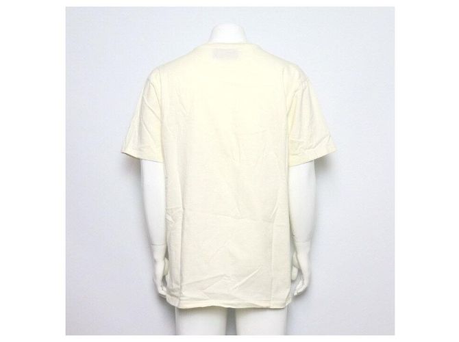 Gucci Oversized Herren-T-Shirt aus weißer Baumwolle mit Blade-Print - Ansicht 4