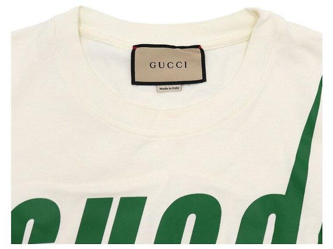 Gucci Oversized Herren-T-Shirt aus weißer Baumwolle mit Blade-Print - Ansicht 5