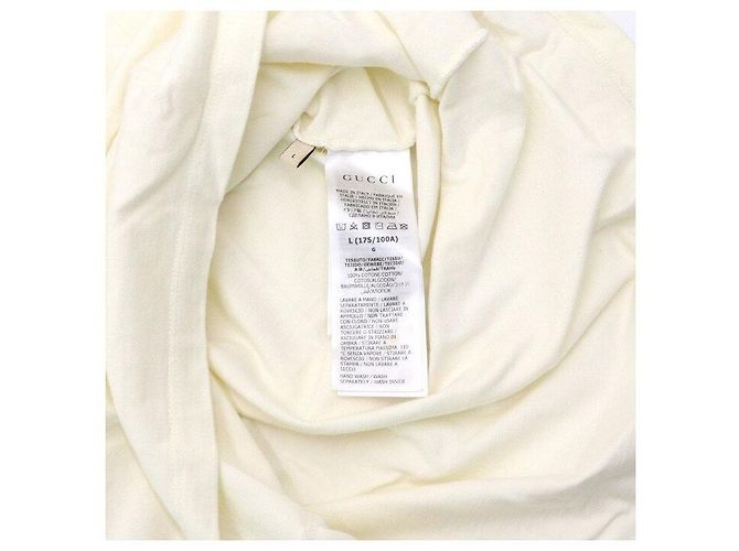 Gucci Oversized Herren-T-Shirt aus weißer Baumwolle mit Blade-Print - Ansicht 6