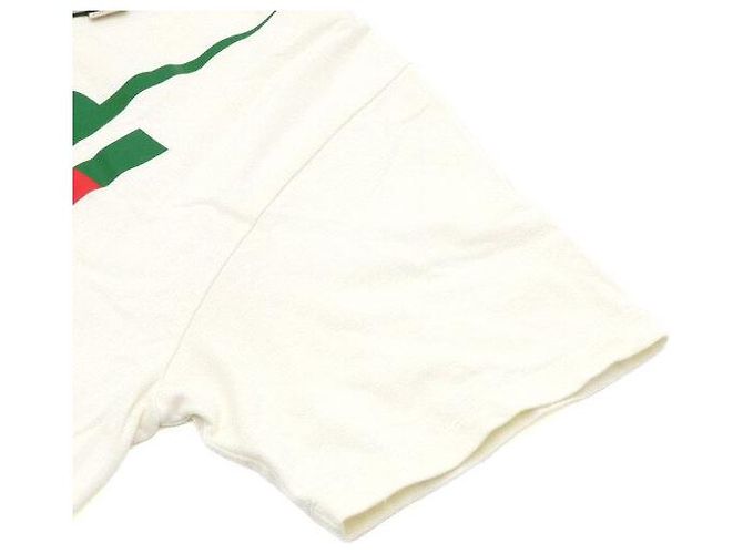Gucci Oversized Herren-T-Shirt aus weißer Baumwolle mit Blade-Print - Ansicht 8