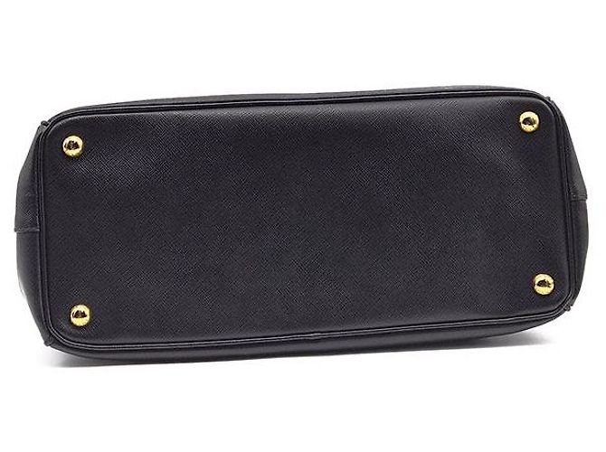 Prada Borsa Tote e Borsa a Tracolla Saffiano Lux Nero - vista 7