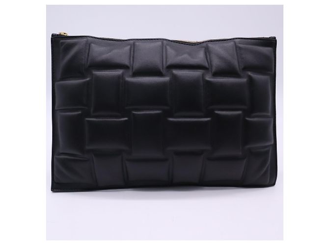 Bolsa de mão acolchoada Bottega Veneta Preto - vista 2