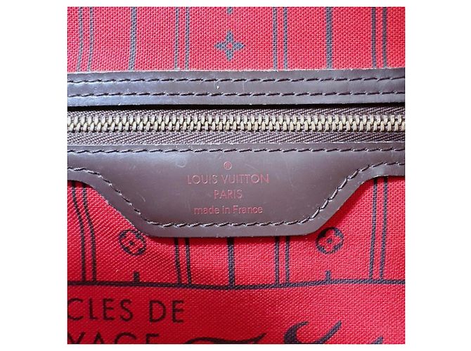 Borsa Tote Louis Vuitton Neverfull MM Marrone - vista 20