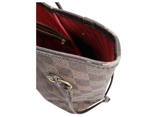 Borsa Tote Louis Vuitton Neverfull MM Marrone - vista 9