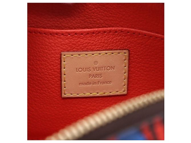 LOUIS VUITTON Monogram Jungle Dot Pochette Cosmetic Pouch Bag Marrone Multicolore - vista 12