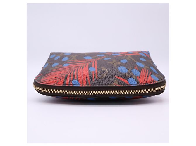 LOUIS VUITTON Monogram Jungle Dot Pochette Cosmetic Pouch Bag Marrone Multicolore - vista 7