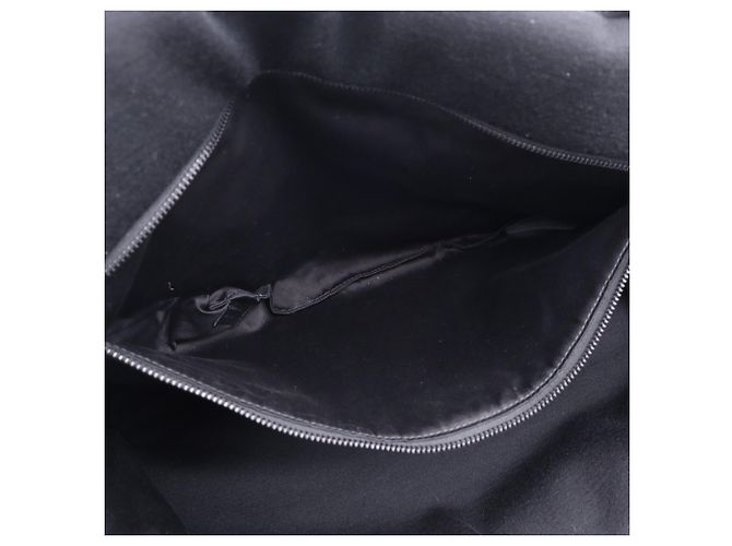 Borsa Tote Puffer Larga in Cotone Nero Yves Saint Laurent - vista 11
