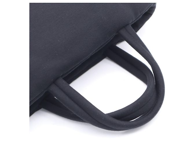 Borsa Tote Puffer Larga in Cotone Nero Yves Saint Laurent - vista 5