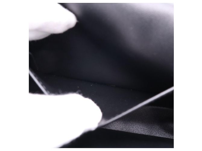 Céline Borsa a tracolla Celine Monochrome in pelle di vitello nera con catena Nero - vista 17
