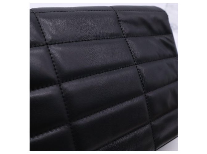 Céline Borsa a tracolla Celine Monochrome in pelle di vitello nera con catena Nero - vista 4