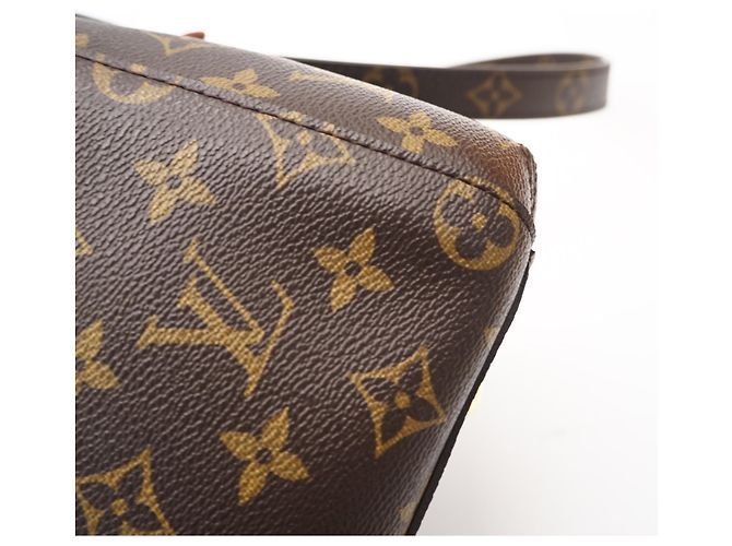 Borsa Louis Vuitton Monogram Montaigne BB Marrone Beige - vista 11