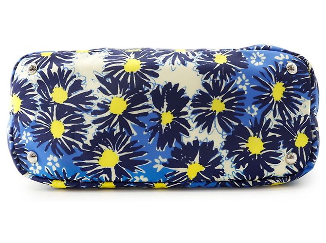 Prada Tote Bag mit Blumenprint Blau Gelb - Ansicht 3