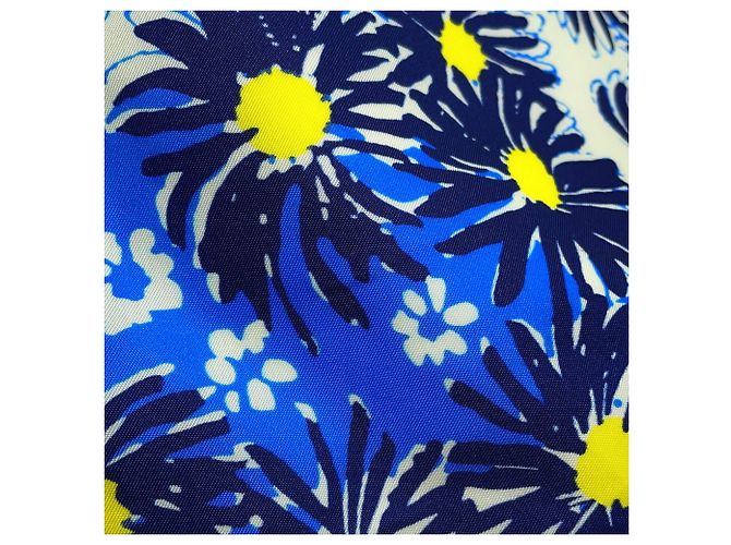 Prada Tote Bag mit Blumenprint Blau Gelb - Ansicht 9