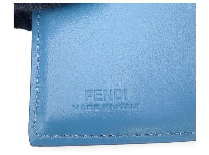 Fendi Tri-fold Canvas Portemonnaie Blau - Ansicht 12