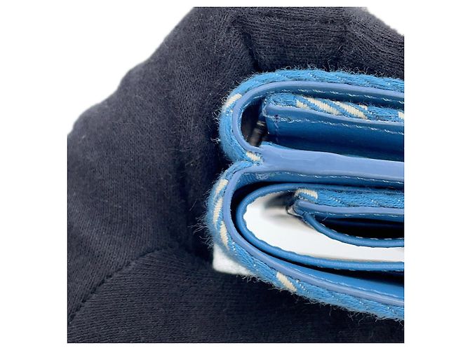 Fendi Tri-fold Canvas Portemonnaie Blau - Ansicht 8