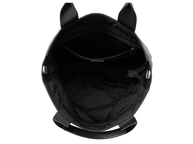 Sac à main Prada en nylon noir - vue 6