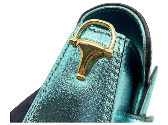 Borsa a tracolla con catena Gucci Horsebit 1955 Nano in pelle - vista 12
