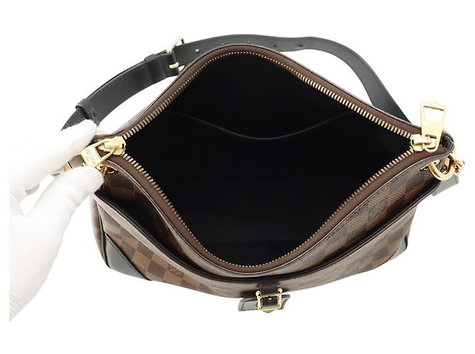 Borsa Louis Vuitton Damier Ebene Odeon NM MM Nero - vista 5