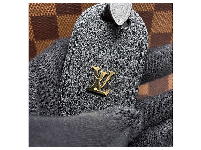 Borsa Louis Vuitton Damier Ebene Odeon NM MM Nero - vista 8