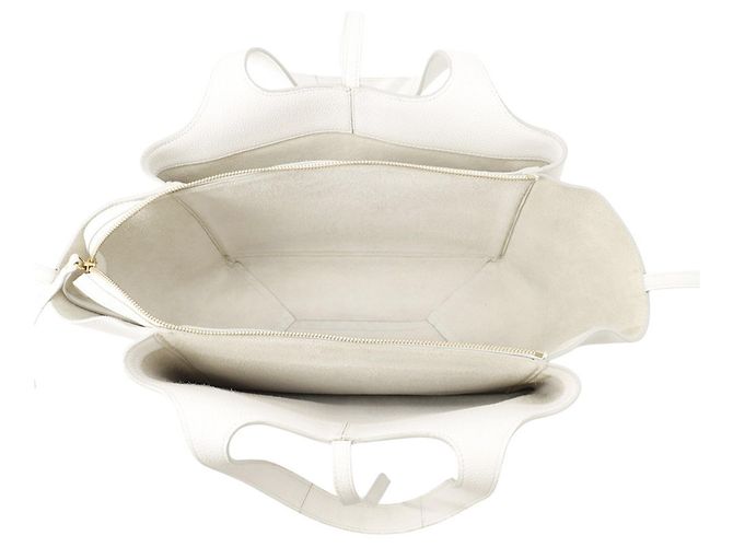 Céline Borsa Tote Piccola Trifold Celine Bianco - vista 5