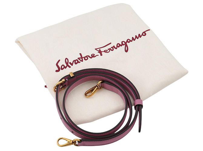 Borsa Salvatore Ferragamo Gancini Rosa Giallo - vista 17