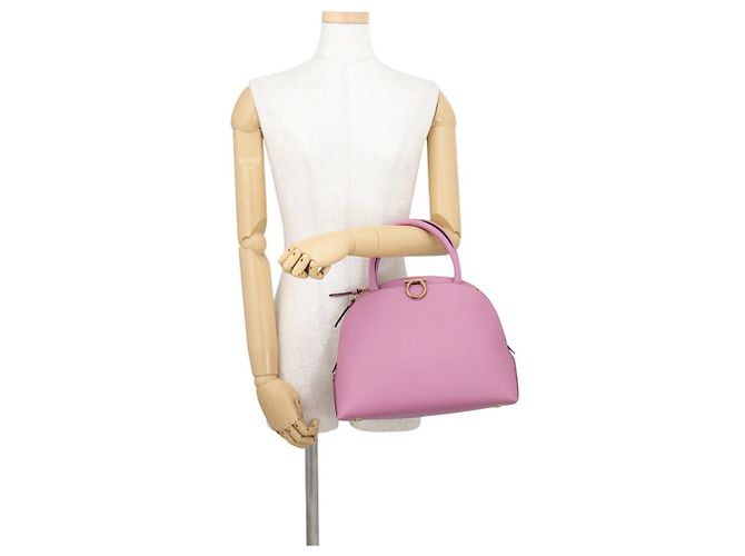 Borsa Salvatore Ferragamo Gancini Rosa Giallo - vista 4