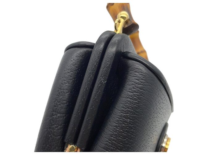 Bamboo Borsa a mano Gucci in pelle nera Nero - vista 14