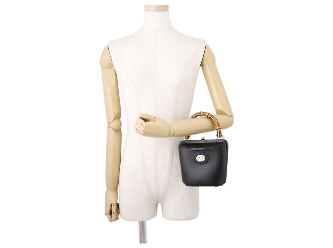 Bamboo Borsa a mano Gucci in pelle nera Nero - vista 4