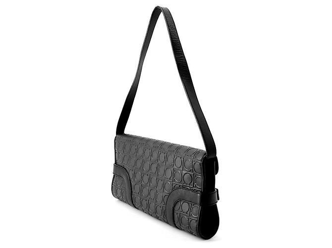 Borsa a tracolla in pelle nera Salvatore Ferragamo Nero - vista 2