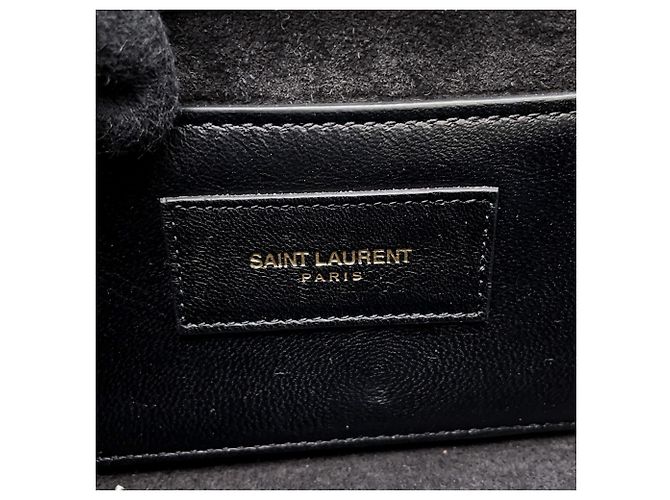 Borsa a tracolla con catena Yves Saint Laurent Paris Nero - vista 16