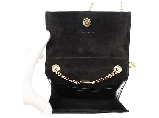 Borsa a tracolla con catena Yves Saint Laurent Paris Nero - vista 6