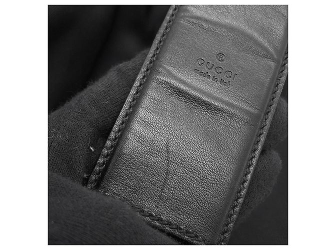 Borsa a tracolla in pelle e nylon con logo GG in rilievo di Gucci Nero - vista 10