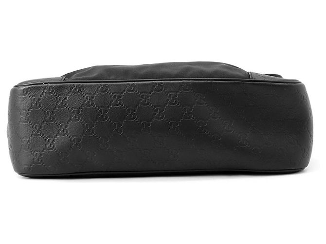 Borsa a tracolla in pelle e nylon con logo GG in rilievo di Gucci Nero - vista 3