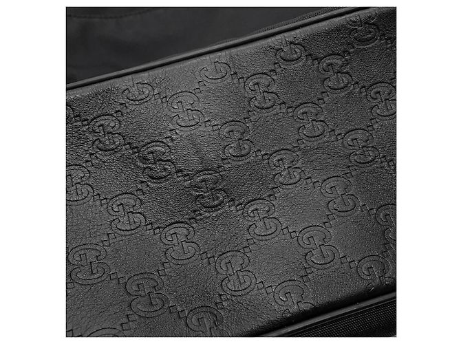Borsa a tracolla in pelle e nylon con logo GG in rilievo di Gucci Nero - vista 6
