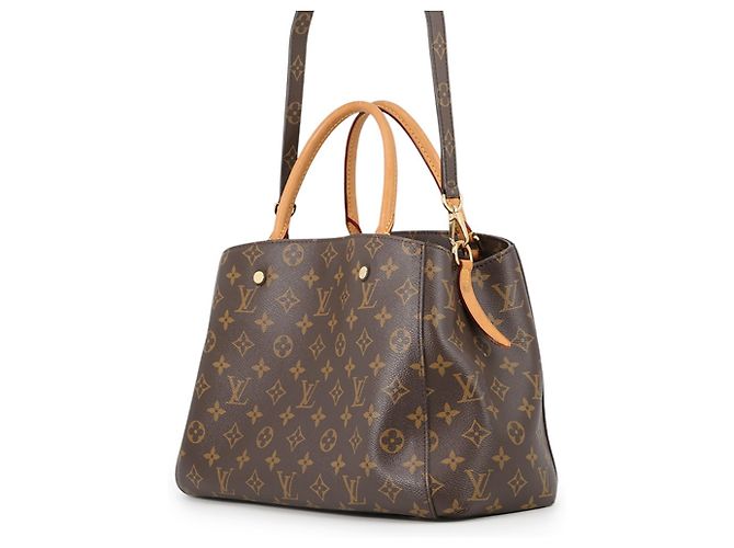 Sac à main Louis Vuitton Monogram Montaigne MM Marron - vue 2