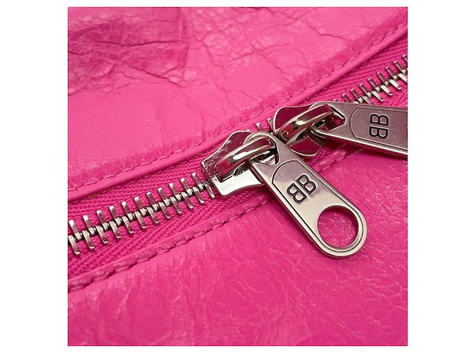 Borsa a tracolla Balenciaga in pelle rosa - vista 10