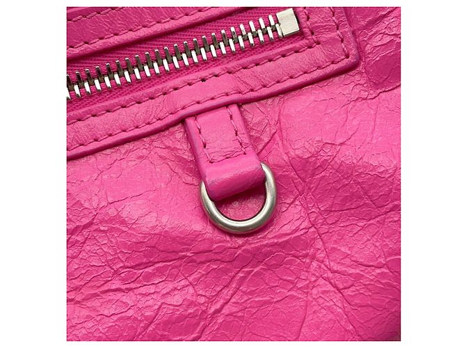 Borsa a tracolla Balenciaga in pelle rosa - vista 11
