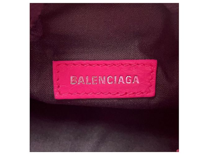 Borsa a tracolla Balenciaga in pelle rosa - vista 15