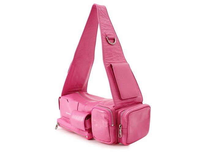 Borsa a tracolla Balenciaga in pelle rosa - vista 2