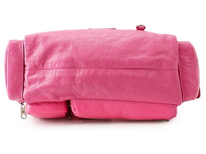 Borsa a tracolla Balenciaga in pelle rosa - vista 3