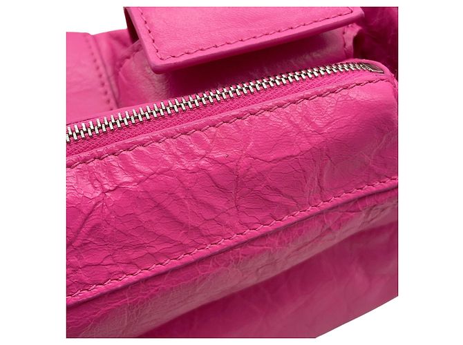 Borsa a tracolla Balenciaga in pelle rosa - vista 6