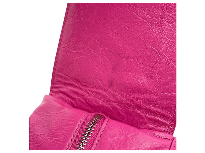 Borsa a tracolla Balenciaga in pelle rosa - vista 8