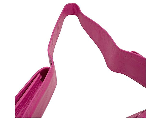Borsa a tracolla Balenciaga in pelle rosa - vista 9